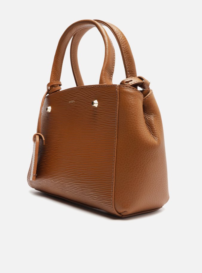 Bolsa Tiracolo Marrom Couro Wave Bella Pequena