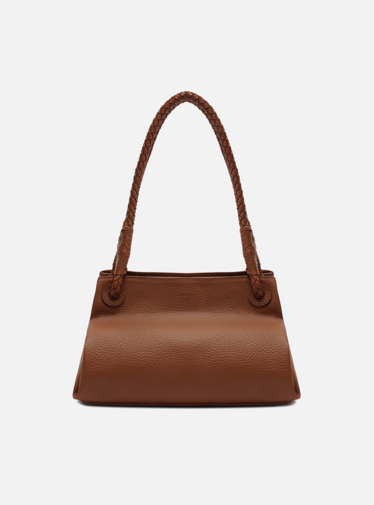 Bolsa Shoulder Marrom Média Alça Trançada — foto 1