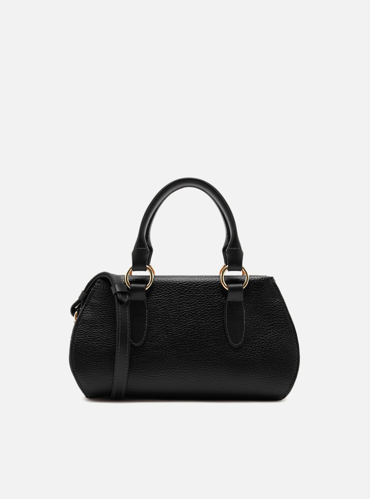 Bolsa Tote Preta Média Bag Charm Duplo — foto 3