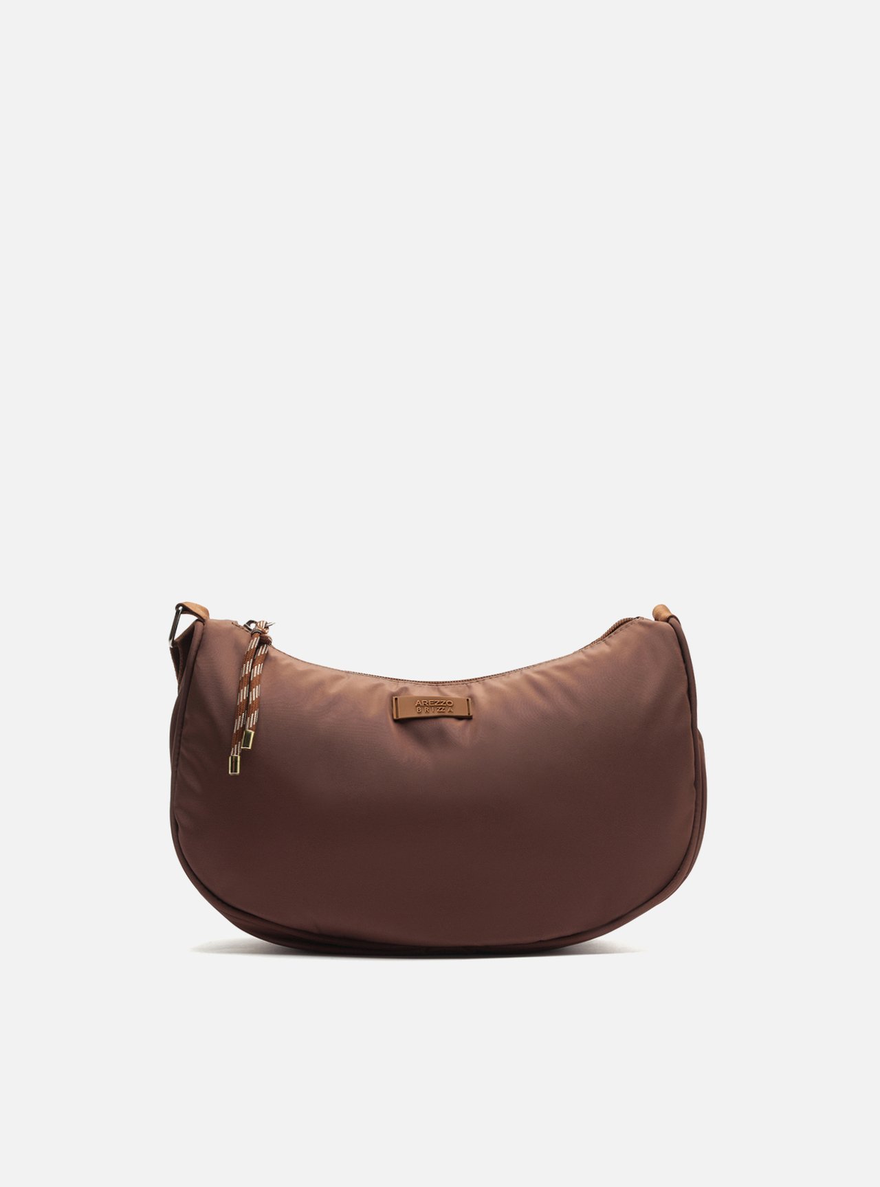 Bolsa Tiracolo Preta Média Metais Brizza — foto 1
