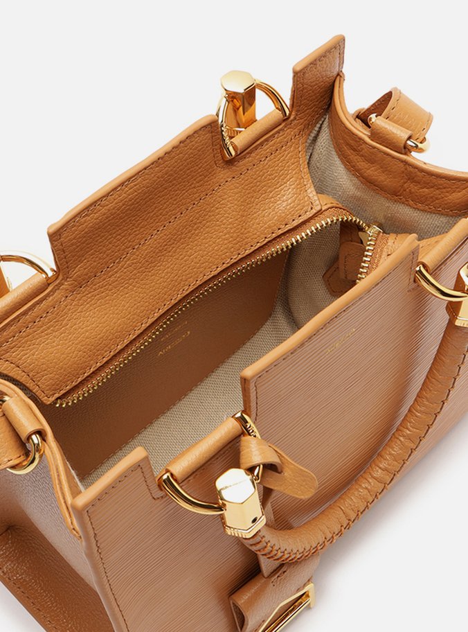 Bolsa Tote Marrom Clara Couro Abraccio Média