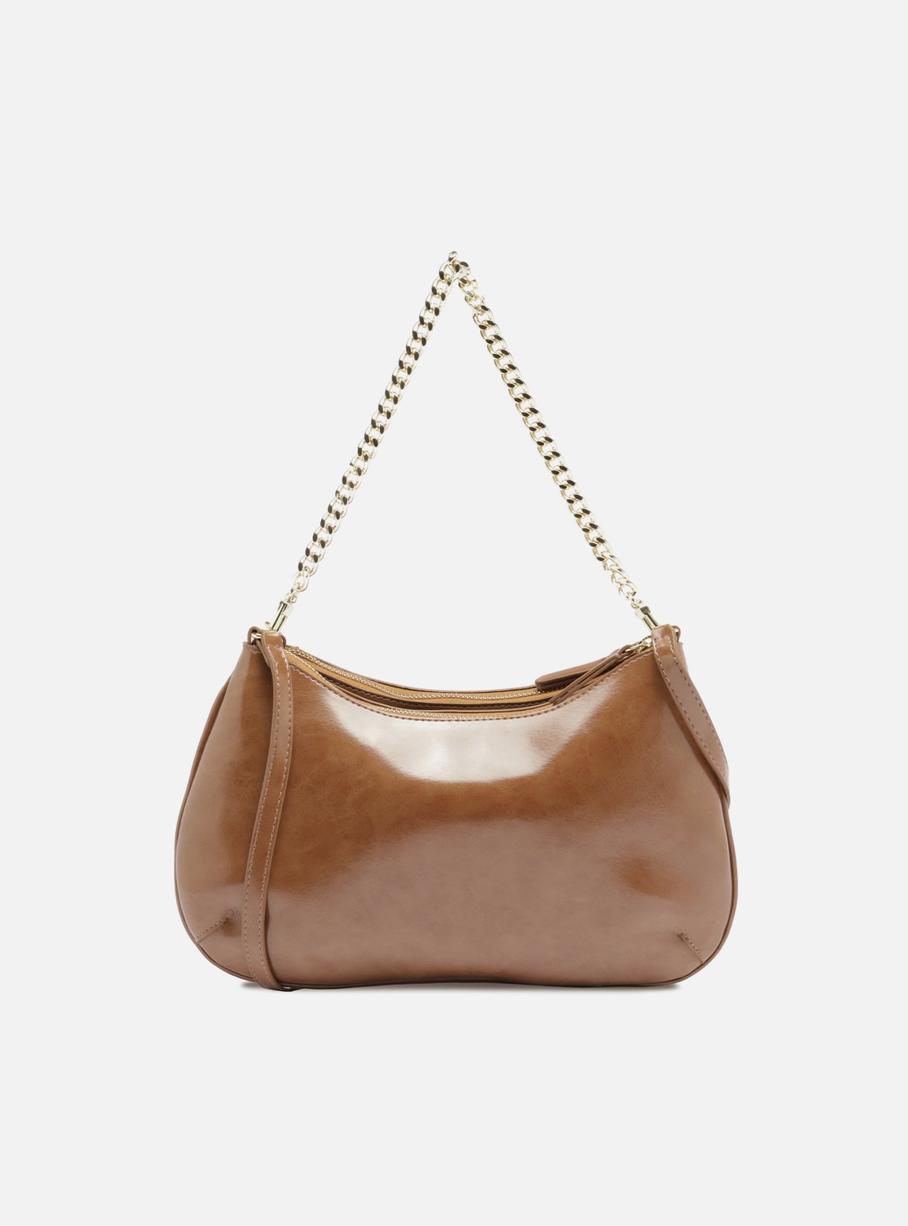 Bolsa Tiracolo Marrom Média Corrente — foto 3