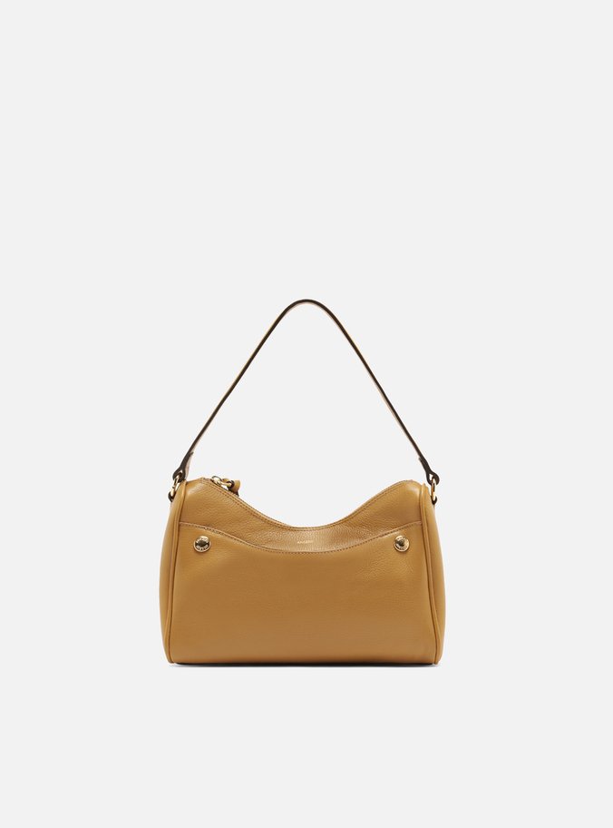 Bolsa Tiracolo Marrom Couro Média Metais