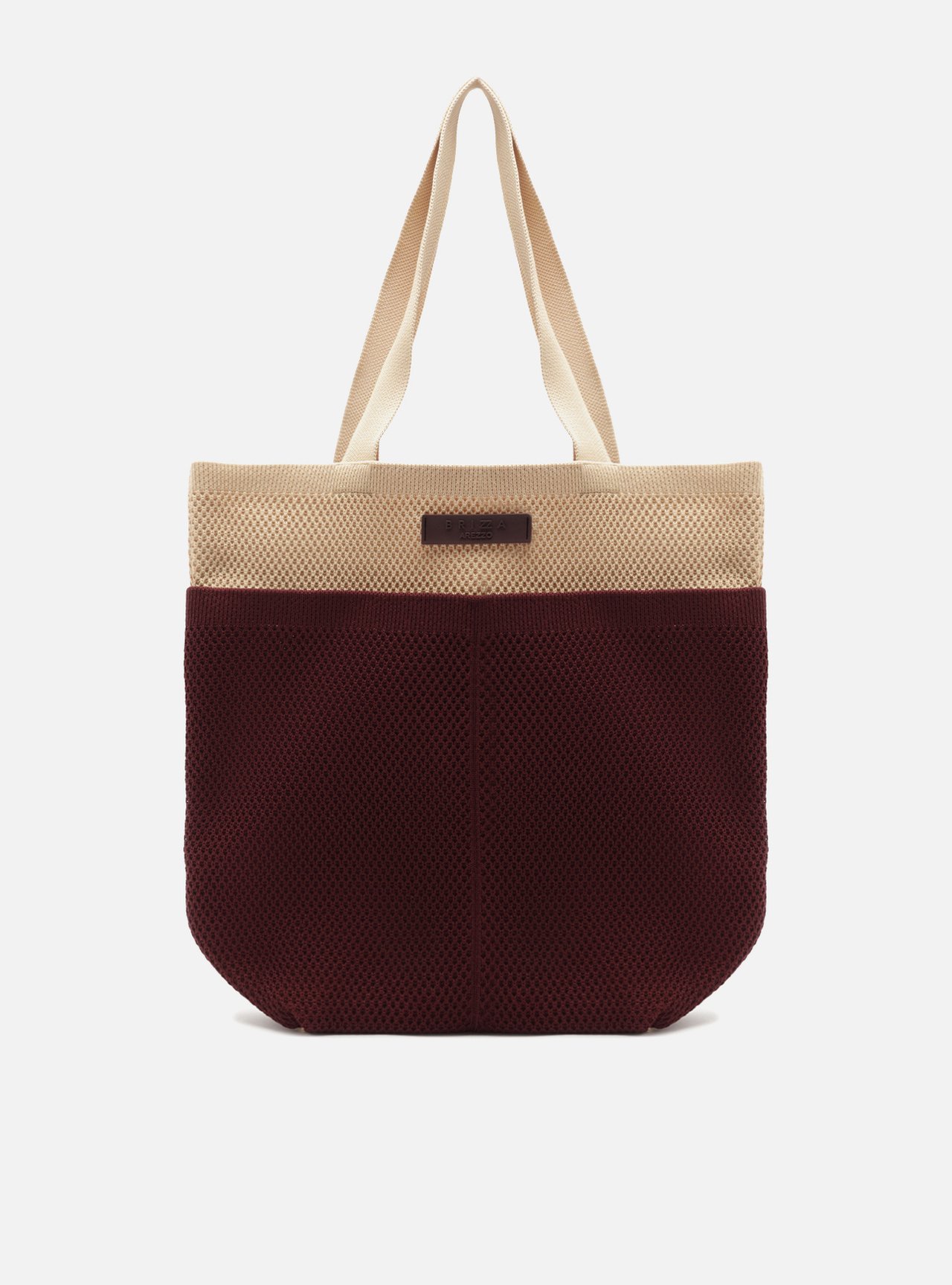 Bolsa Shopping Vermelha Knit Grande Metais Brizza — foto 1