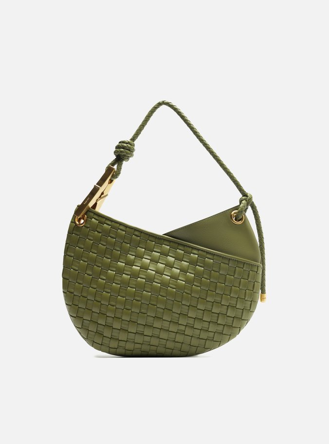 Bolsa Tiracolo Verde Couro Média Maia Tressê