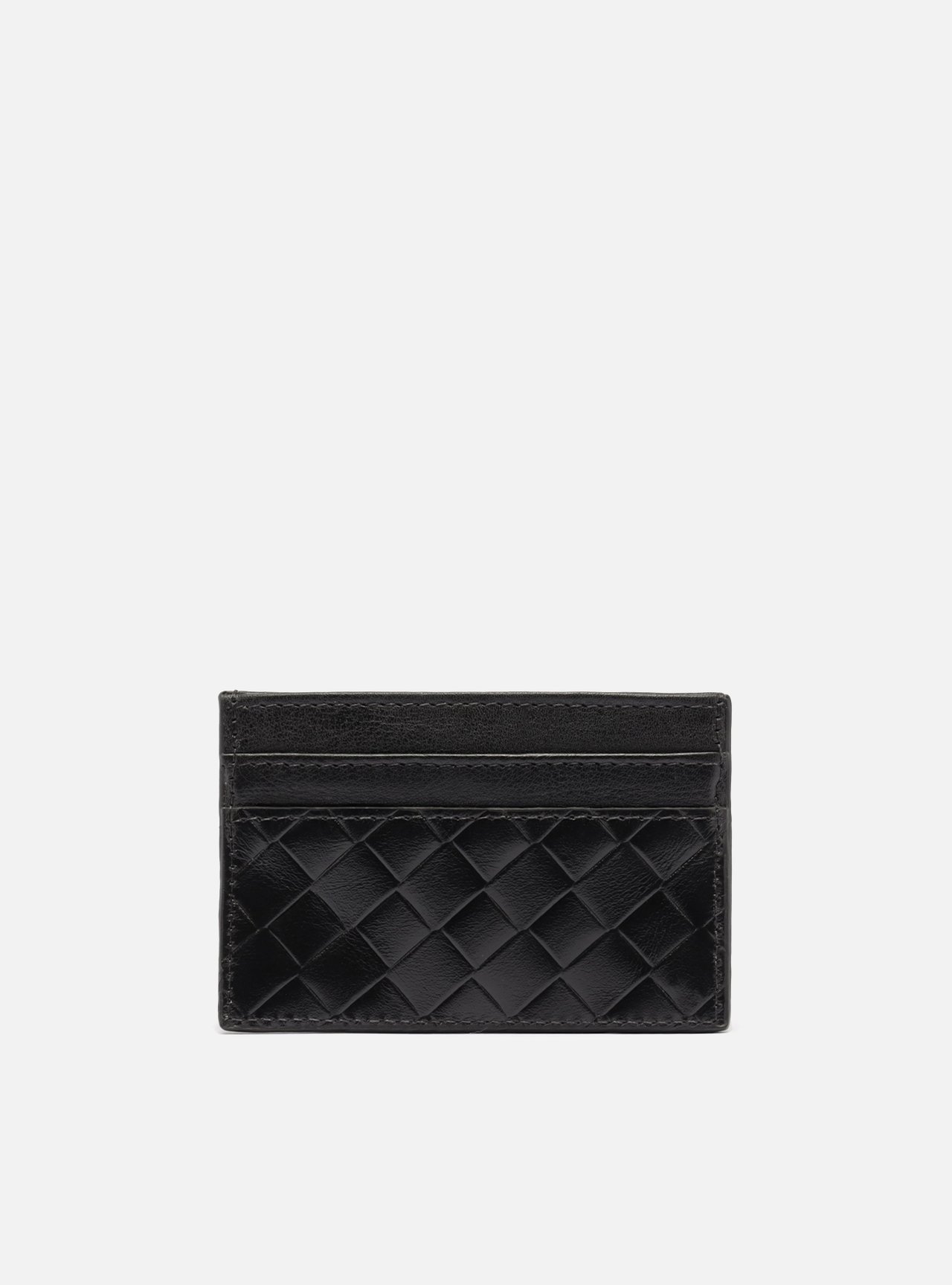 Porta-Cartões Preto Couro Tressê — foto 2