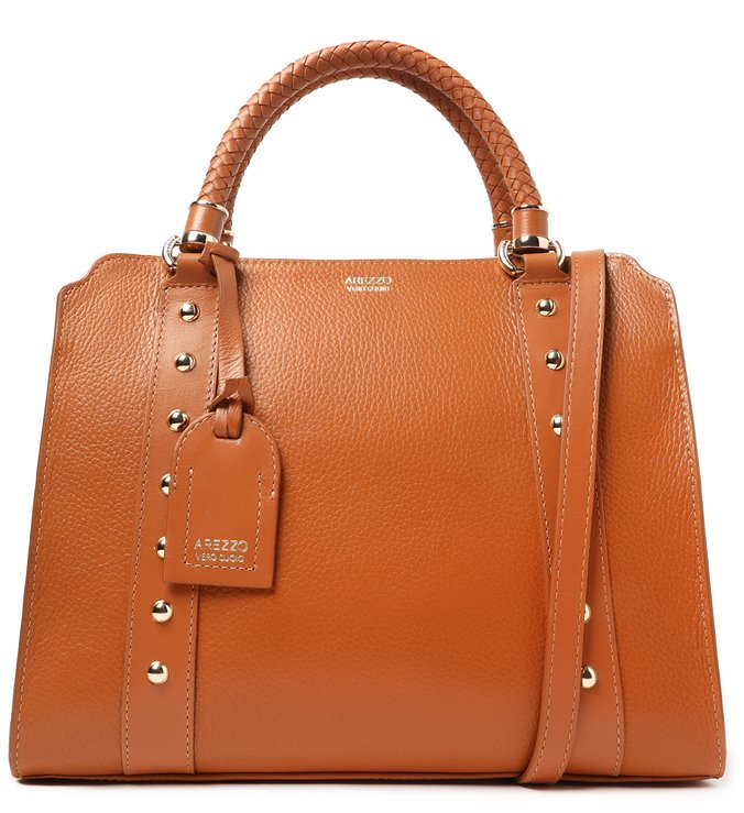 Bolsa Tote Marrom Couro Grande Piazza