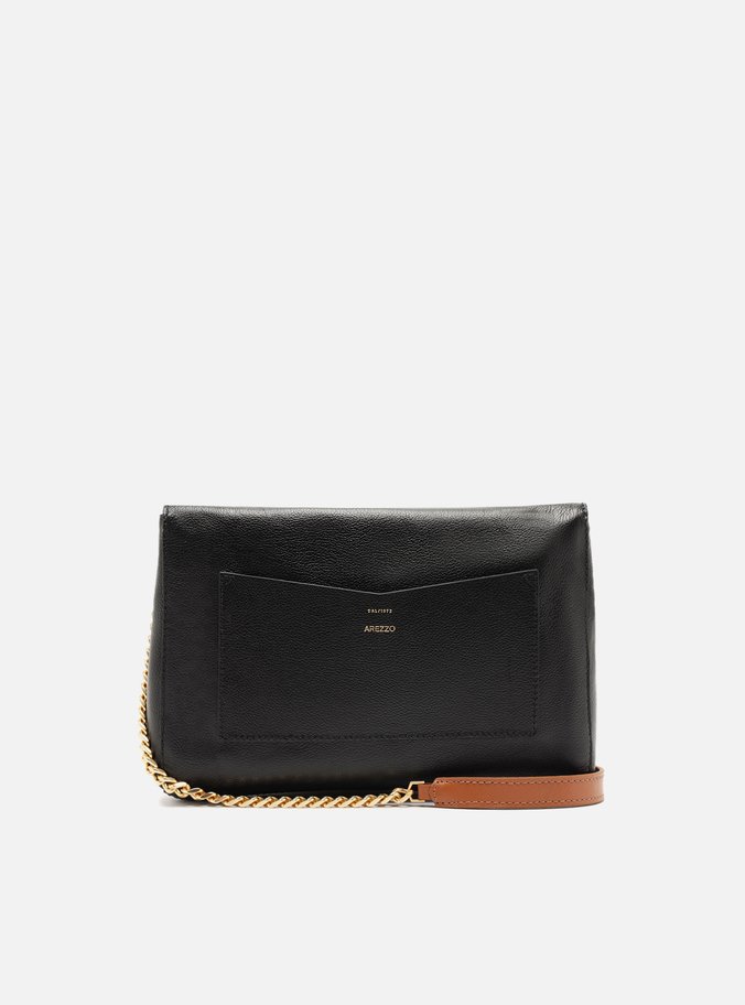 Bolsa Tiracolo Marrom Couro Croco Média Reversível