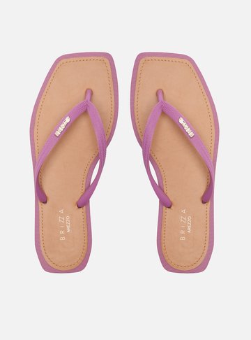 Chinelo de Dedo Roxo Square Palmilha Marrom