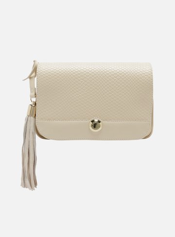 Bolsa Tiracolo Branca Snake Grande