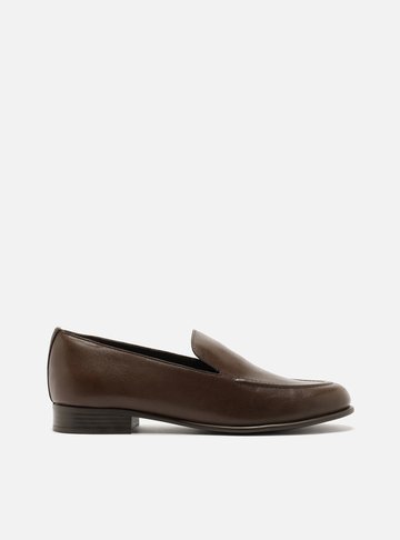 Arezzo — Mocassim Marrom Couro Bico Redondo