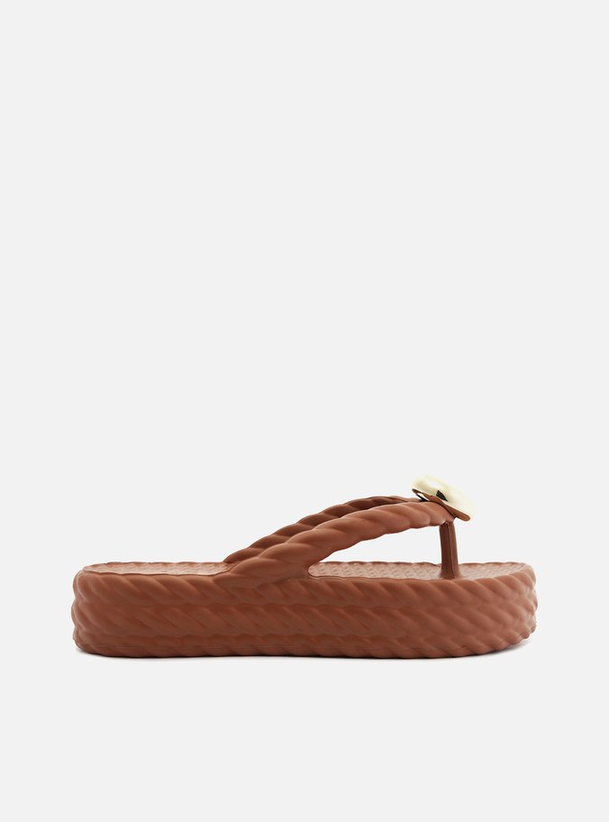 Sandália Marrom Flatform Marrocos Mid