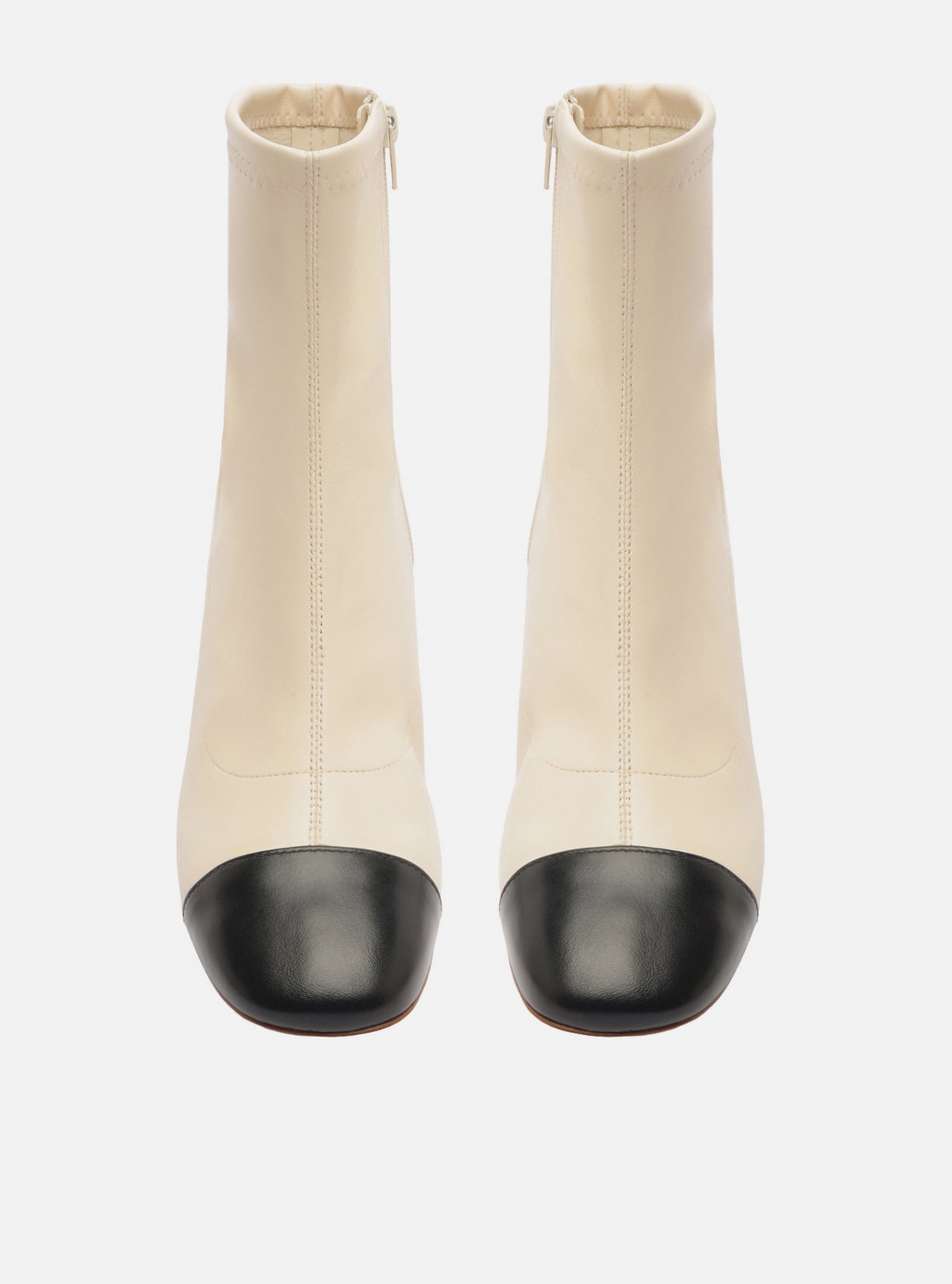 Bota Off White Cano Médio Salto Bloco — foto 5
