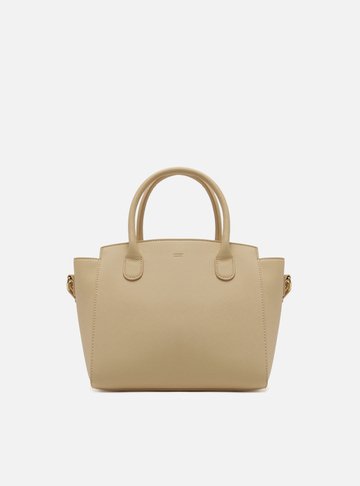 Bolsa Tote Bege Média Texturizada