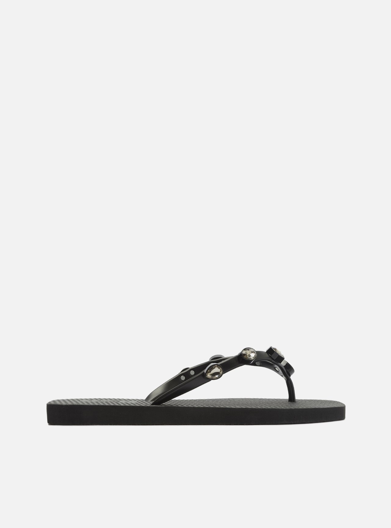 Chinelo de Dedo Preto Square Diamond — foto 3