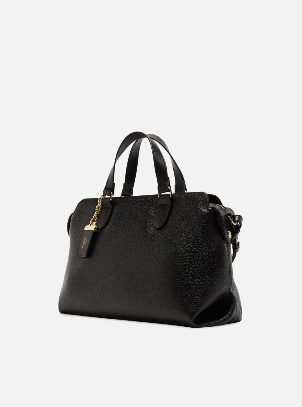 Bolsa Tote Preta Média Tag Básica — foto 2