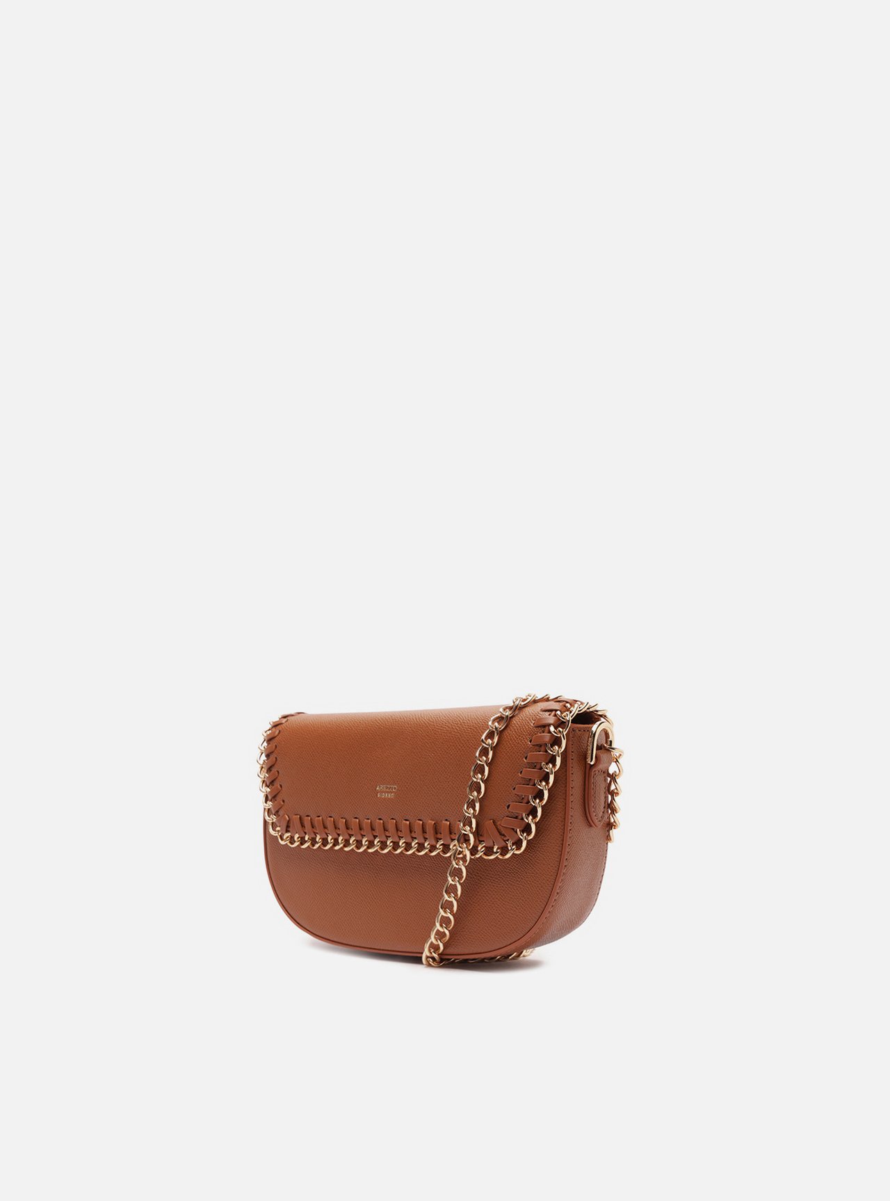 Bolsa Tiracolo Marrom Pequena Corrente — foto 2