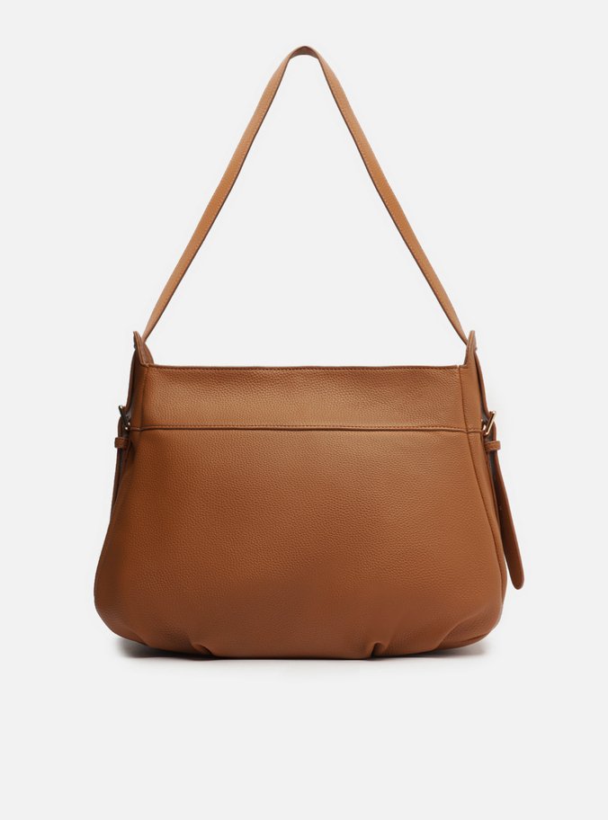 Bolsa Hobo Marrom Grande Alça Fivela