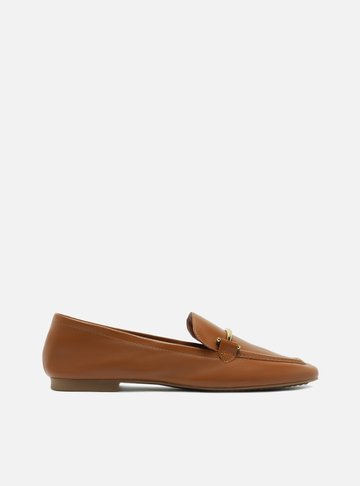 Mocassim Marrom Bridão Metálico Moderno