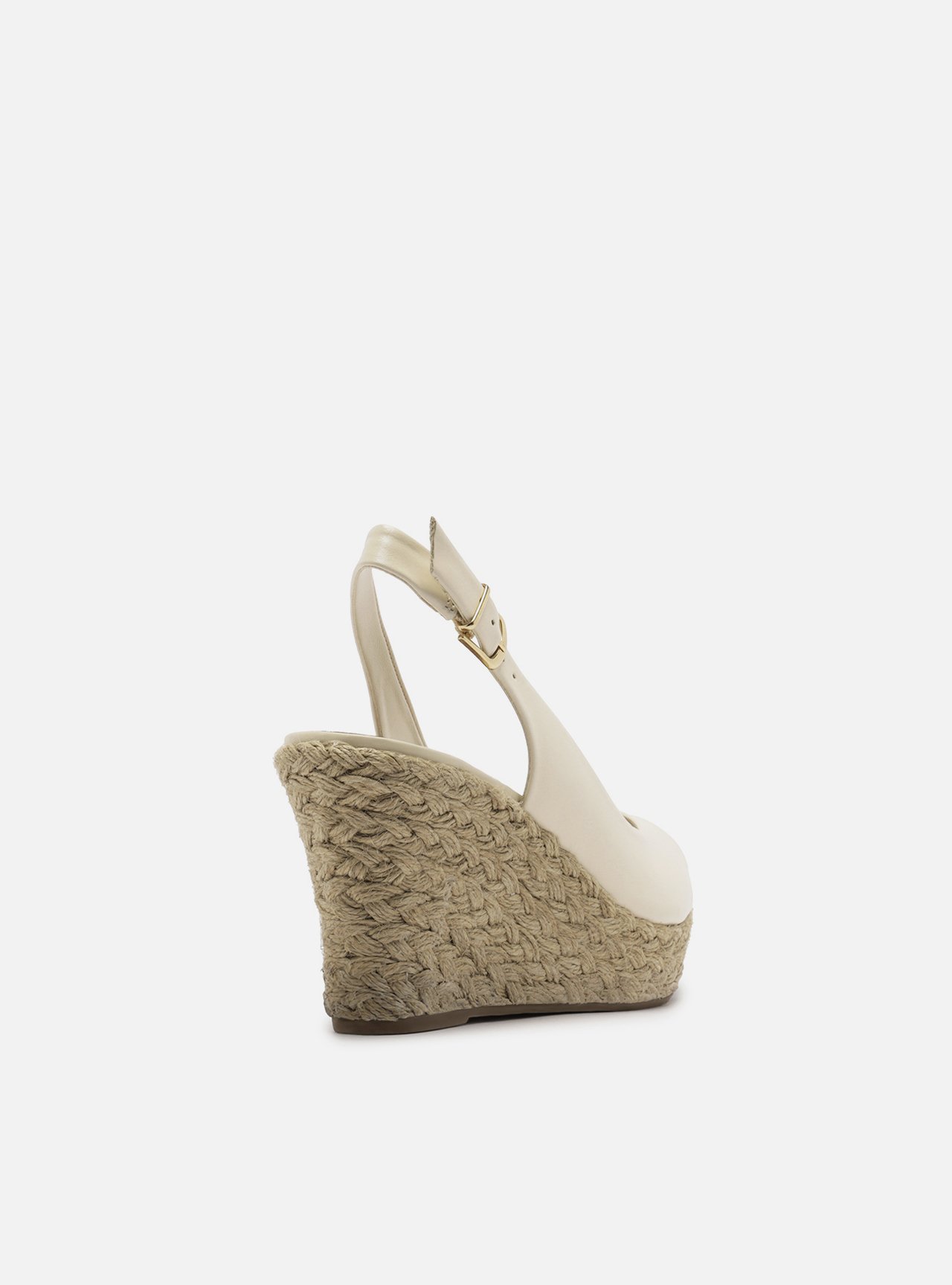 Sandália Off-White Couro Plataforma Média Giovanna — foto 3