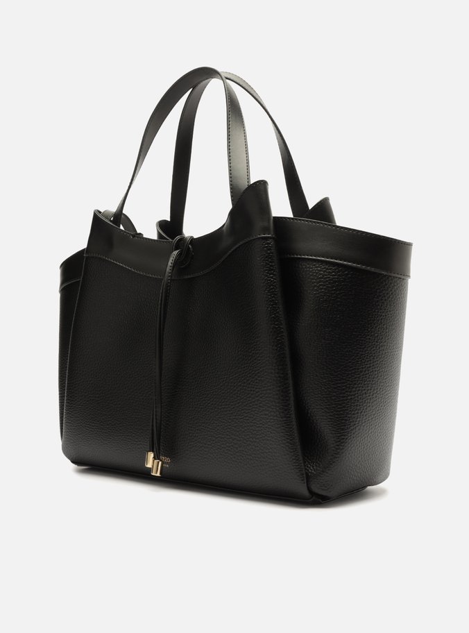 Bolsa Tote Preta Grande Bag Charm