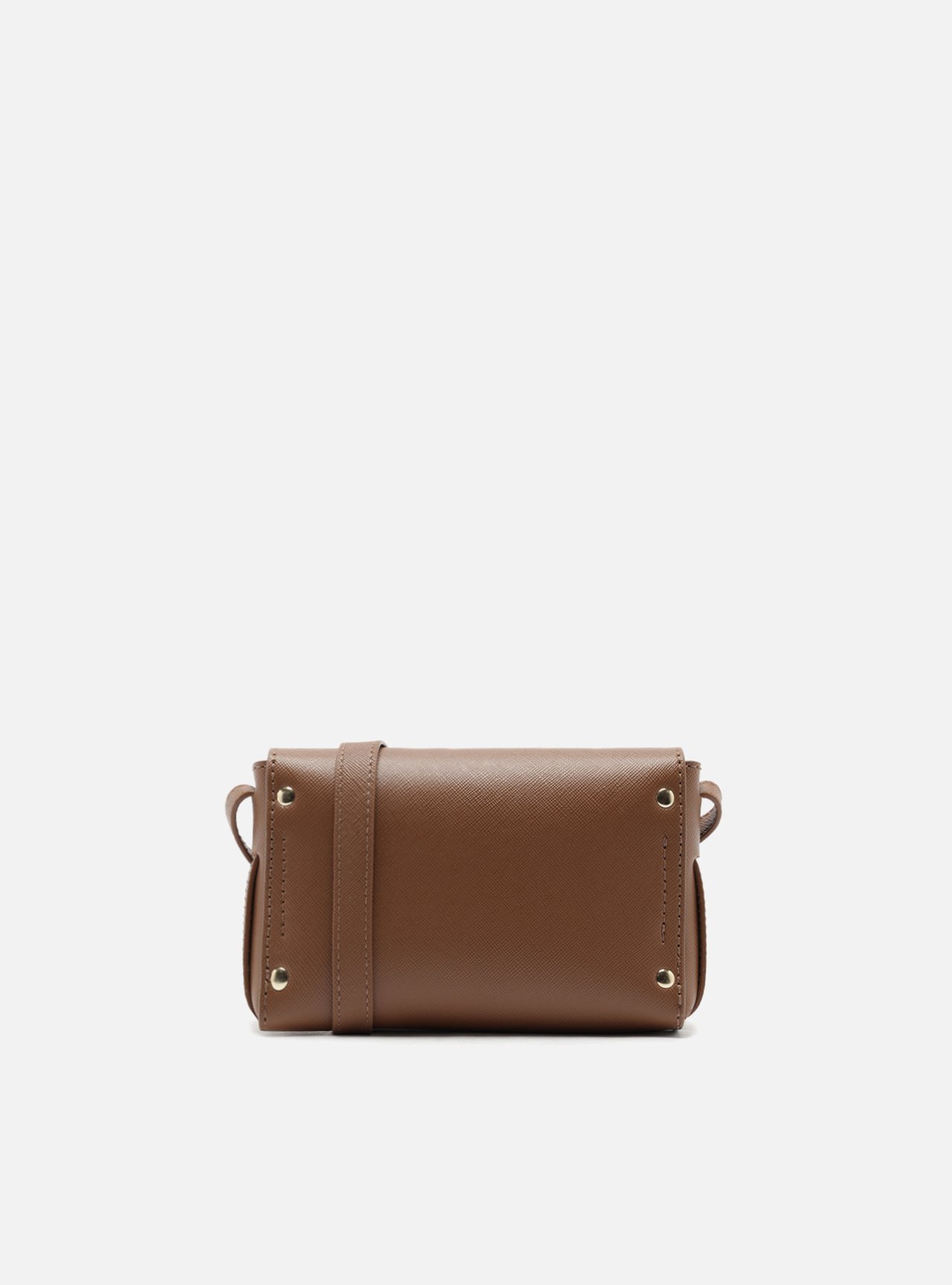 Bolsa Tiracolo Marrom Pequena Envelope — foto 3