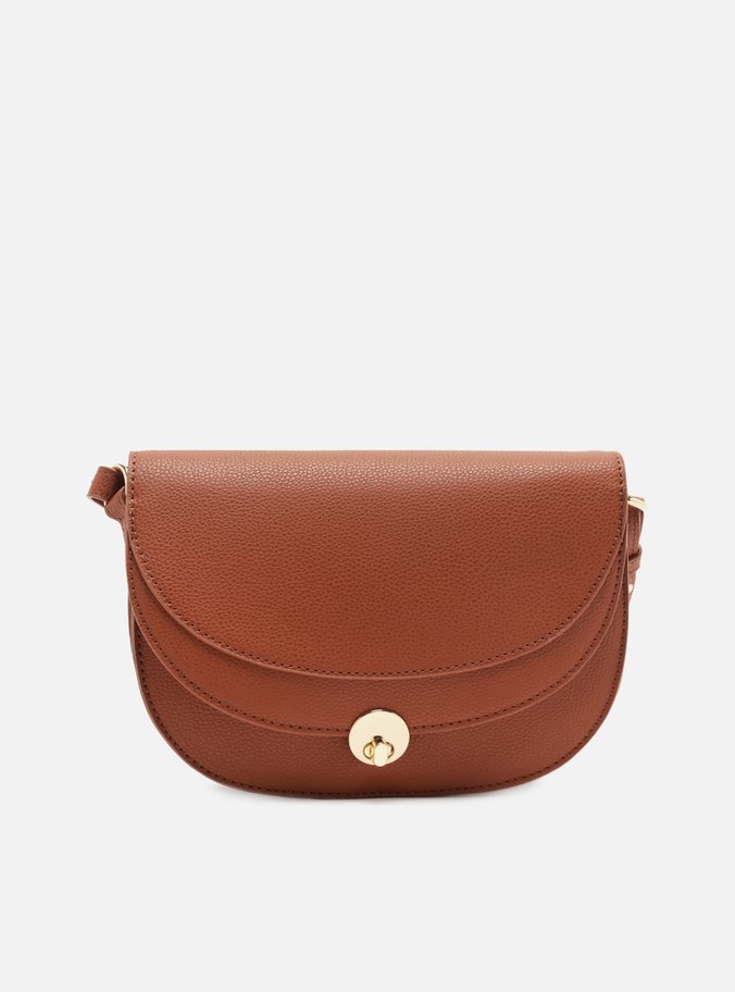 Bolsa Tiracolo Marrom Botão Pequena