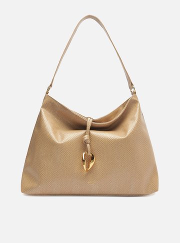 Bolsa Tiracolo Envernizada Nude Grande