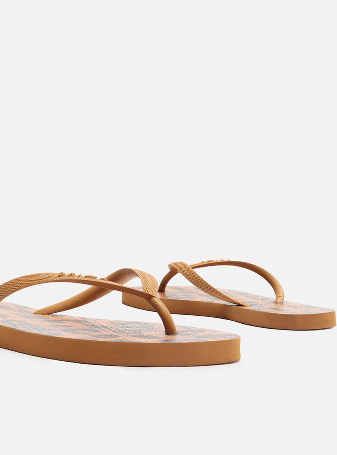 Chinelo de Dedo Marrom Animal Print Essential