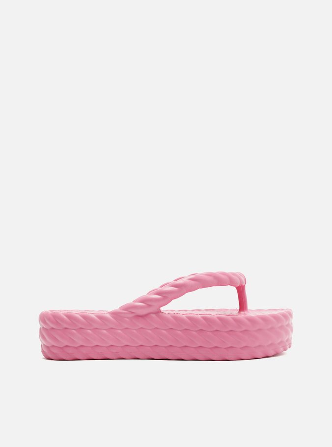 Sandália Rosa Flatform Marrocos Mid