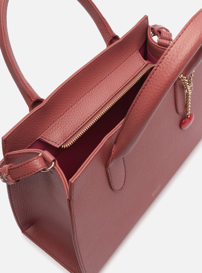 Bolsa Tote Rosa Média Pingente Coração