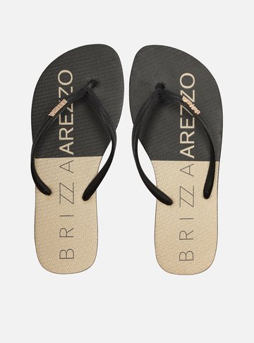 Chinelo de Dedo Preto e Branco