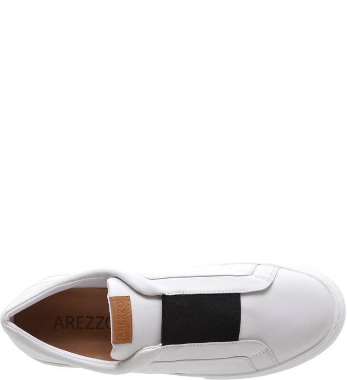 Tênis Nappa Elástico Bianco e Preto