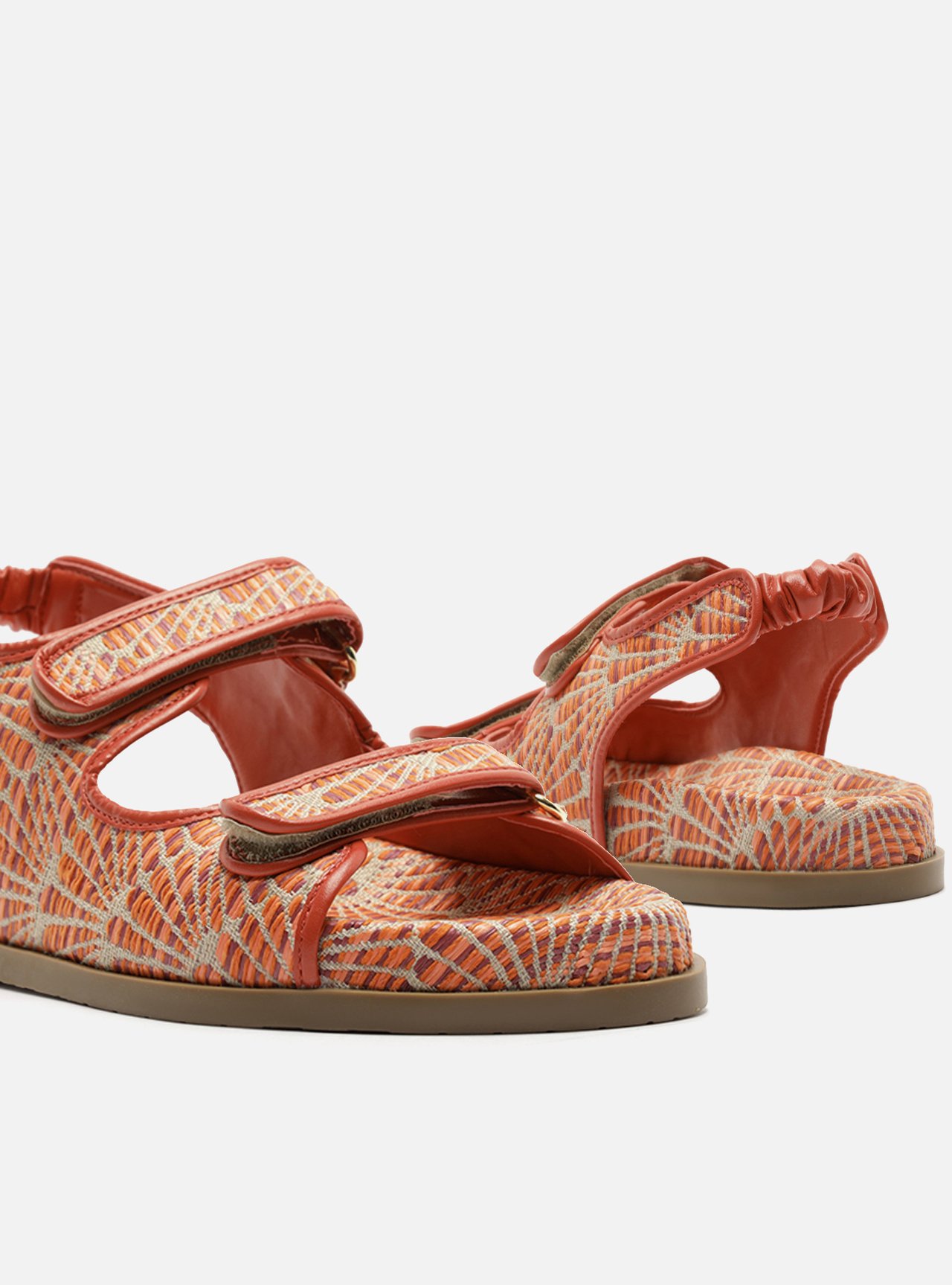 Sandália Papete Laranja Palha Flatform — foto 4