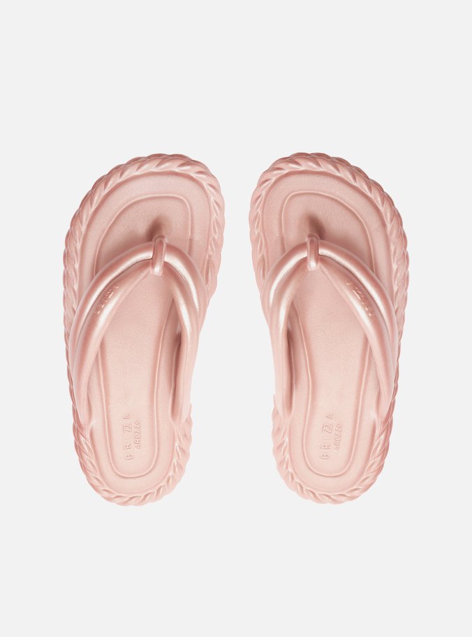 Sandália Rosa Metal Flatform Marrocos Bold