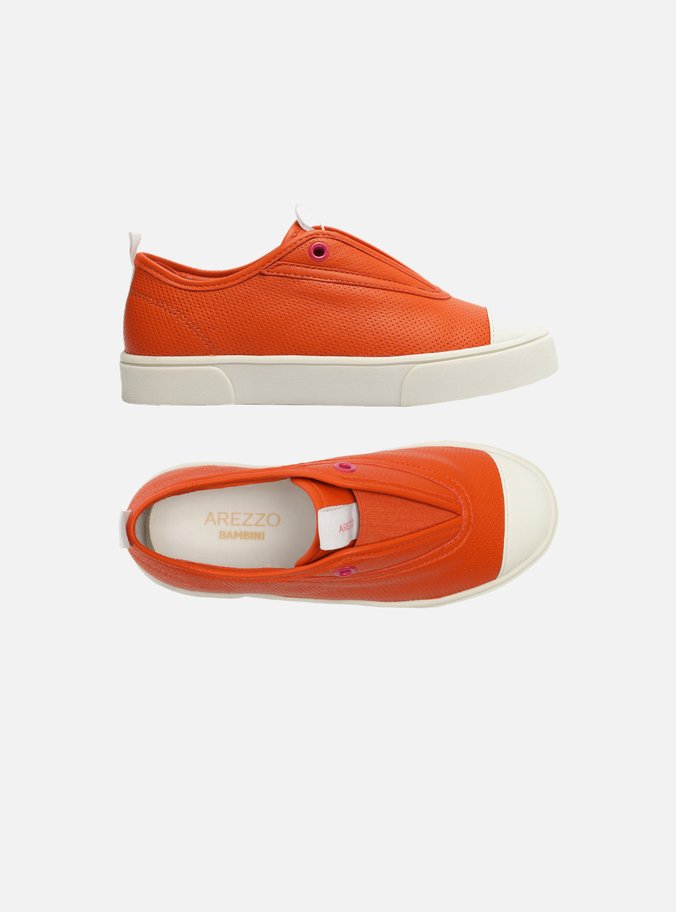 Tênis Infantil Slip On Laranja Elástico