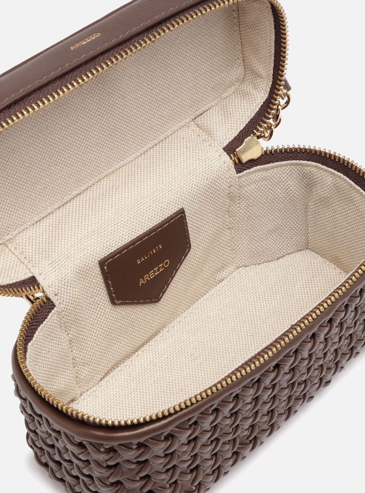 Bolsa Tiracolo Marrom Couro Media — foto 4