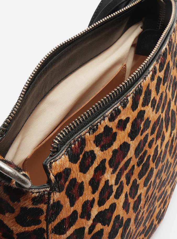 Bolsa Tiracolo Animal Print Onça Média Soft