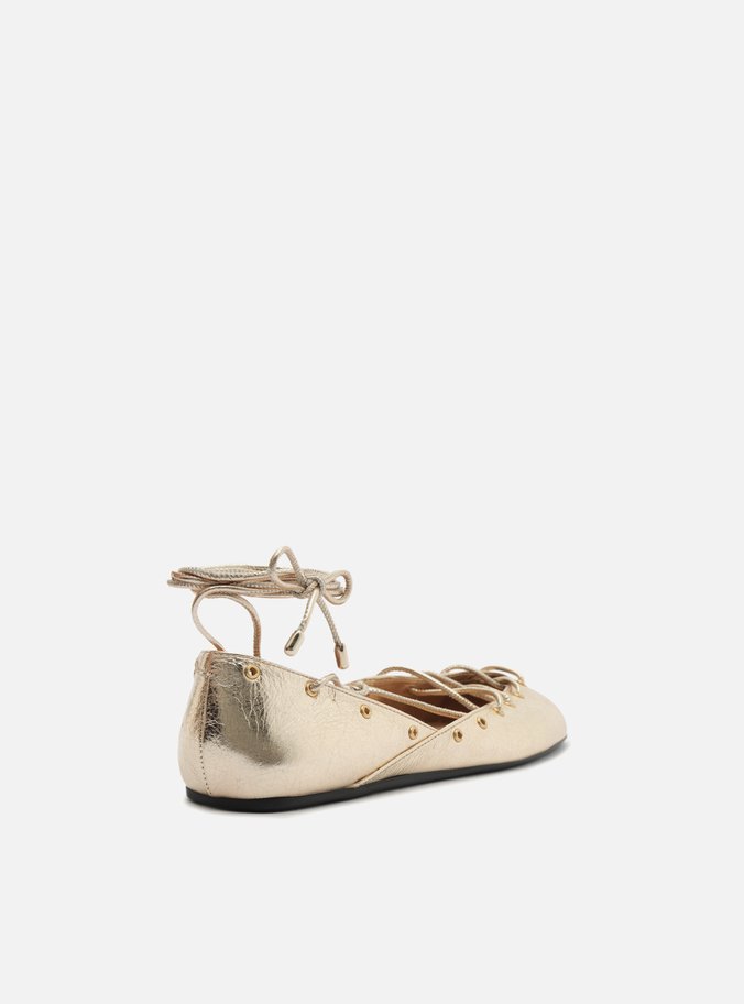 Sapatilha Ballerina Dourada Amarração