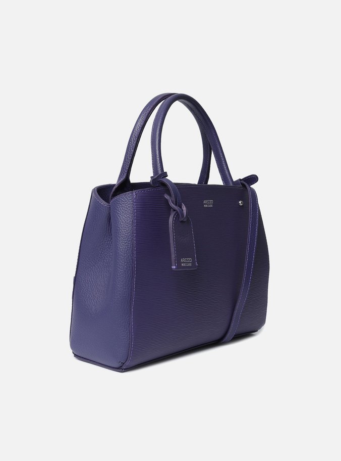 Bolsa Tote Couro Bella Média Roxa