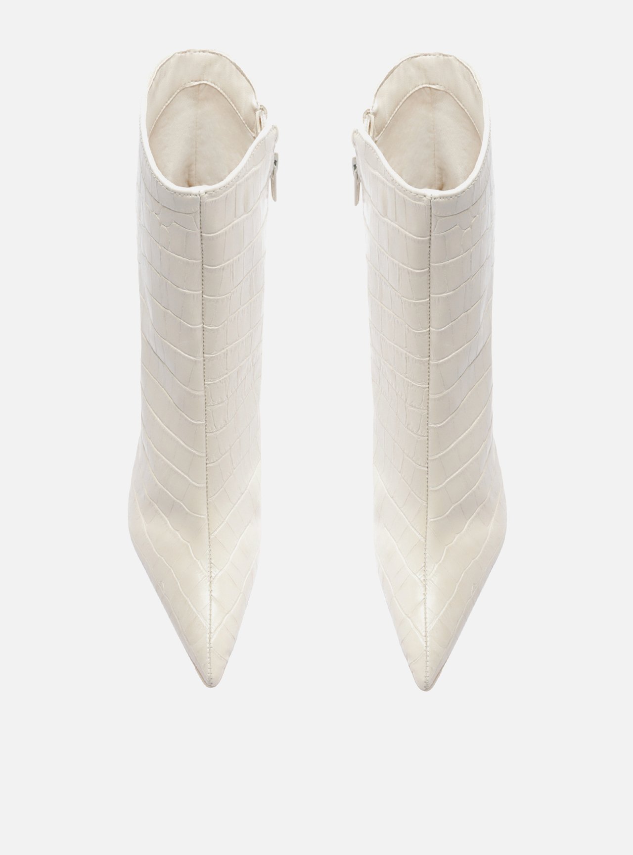 Bota Off-White Croco Cano Médio Salto Fino — foto 5
