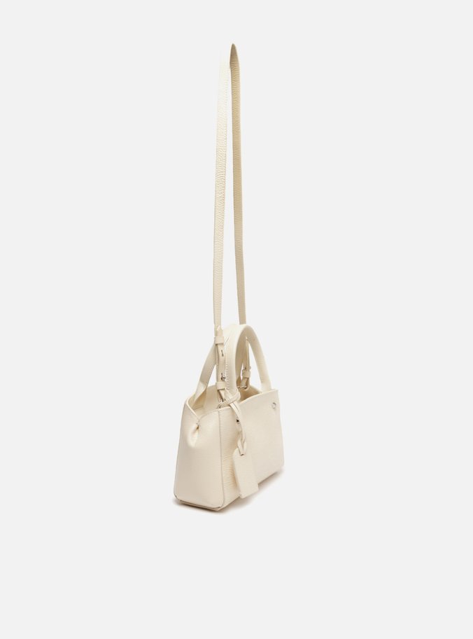 Bolsa Tiracolo Off-White Couro Bella Pequena