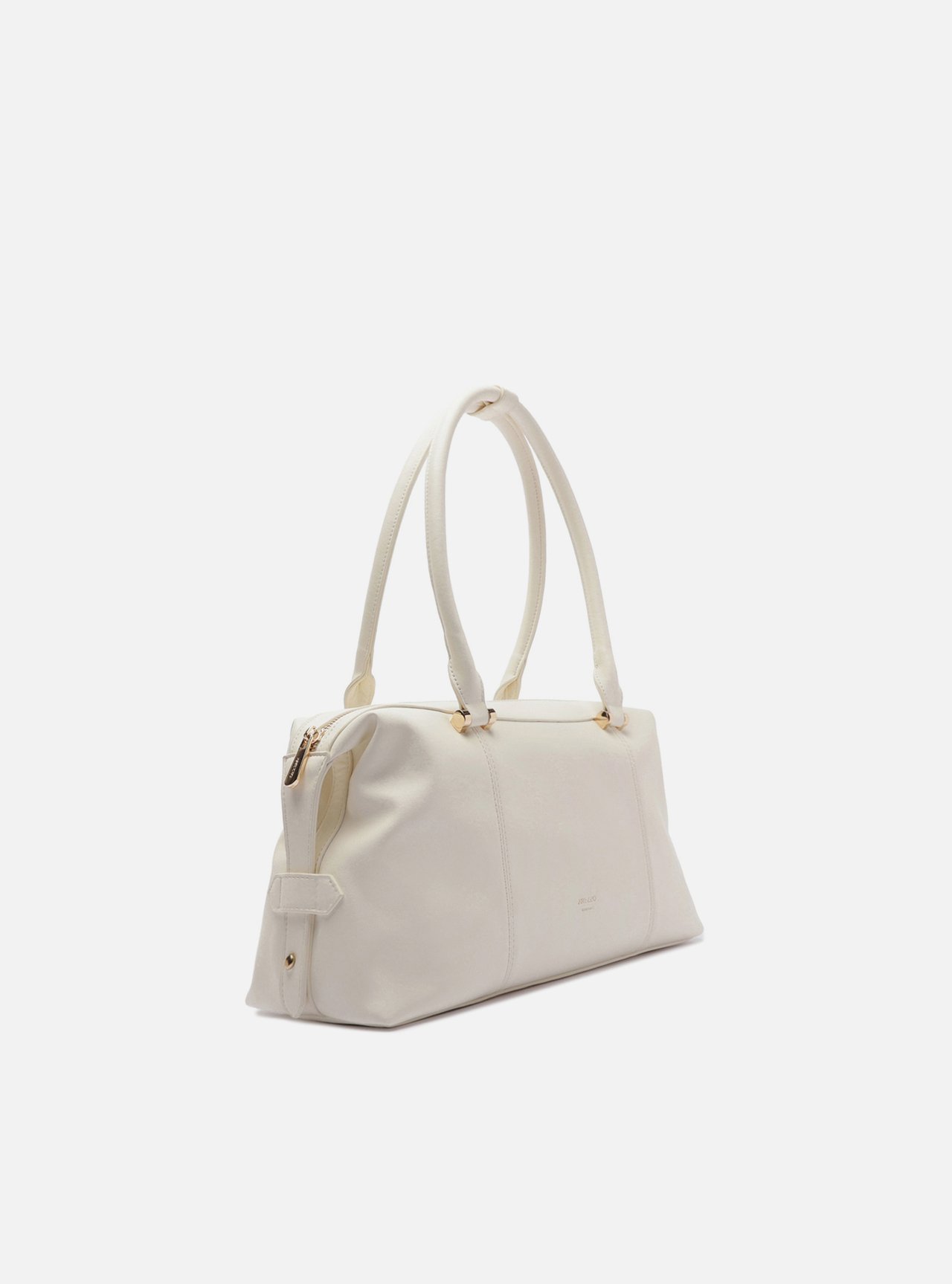 Bolsa Hobo Off White Couro Média Metais — foto 2
