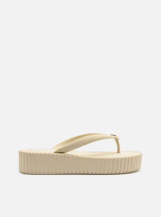 Sandália Branca Flatform Flip Flop Bali