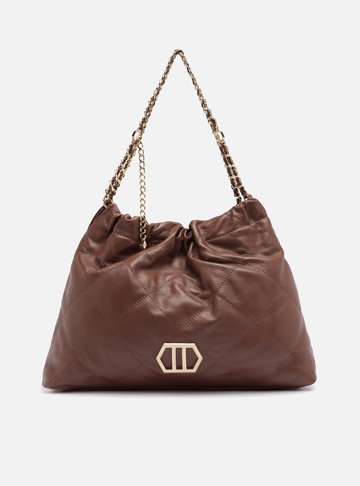 Arezzo — Bolsa Hobo Marrom Couro Grande