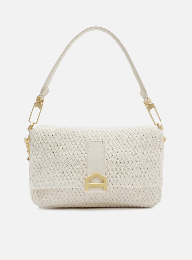 Bolsa Tiracolo Branca Crochet Gisele Média