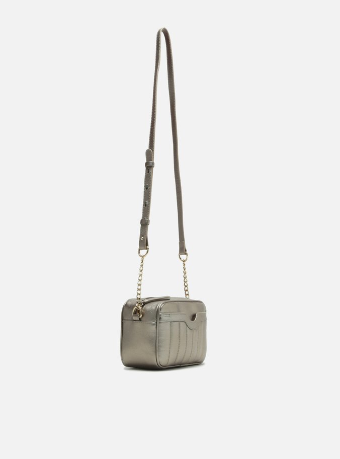 Bolsa Tiracolo Dourada Couro Francine Pequena