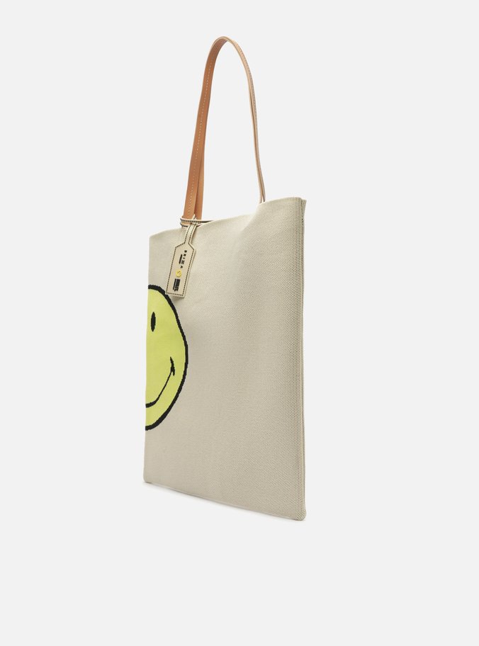 Bolsa Shopping Branca Crochê Rio Grande Smiley