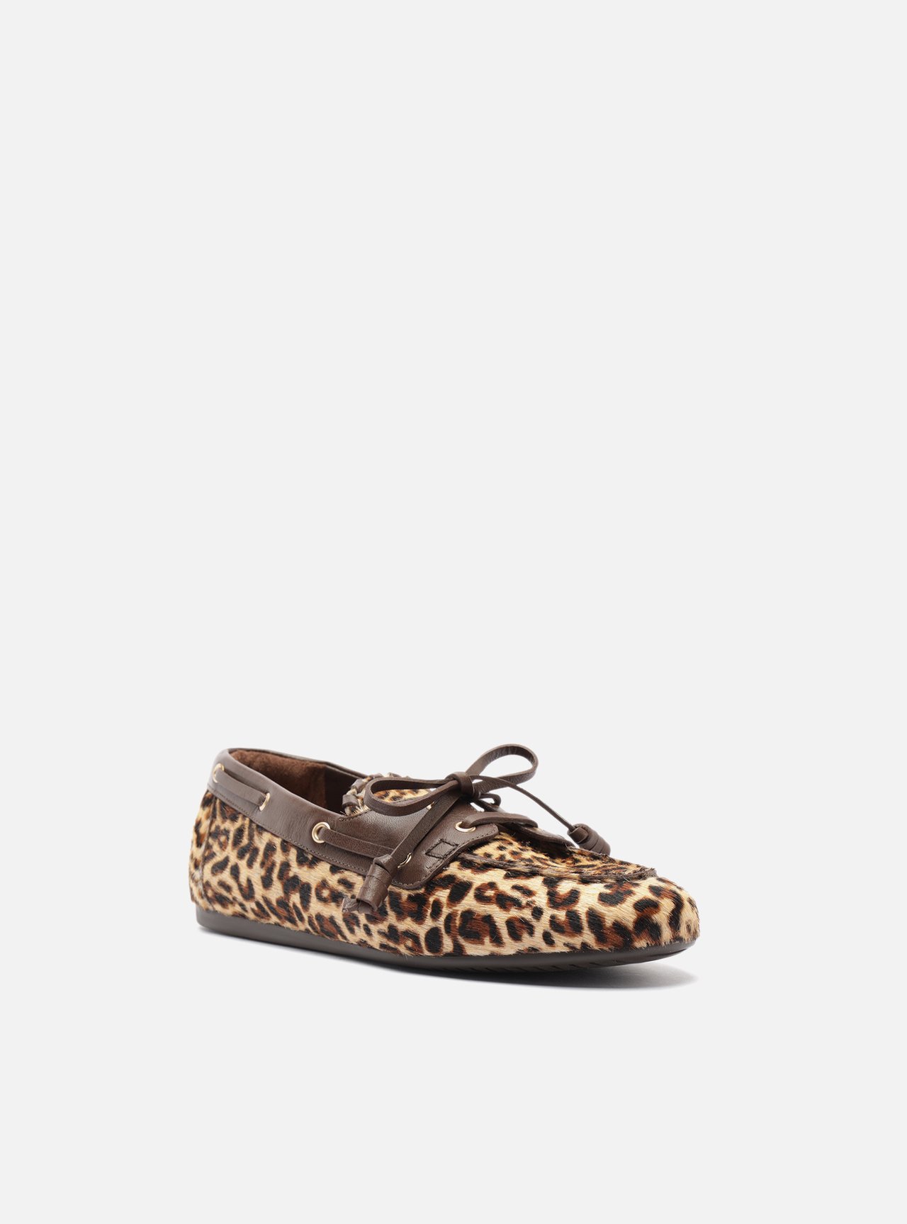 Mocassim Animal Print Couro Laço — foto 2