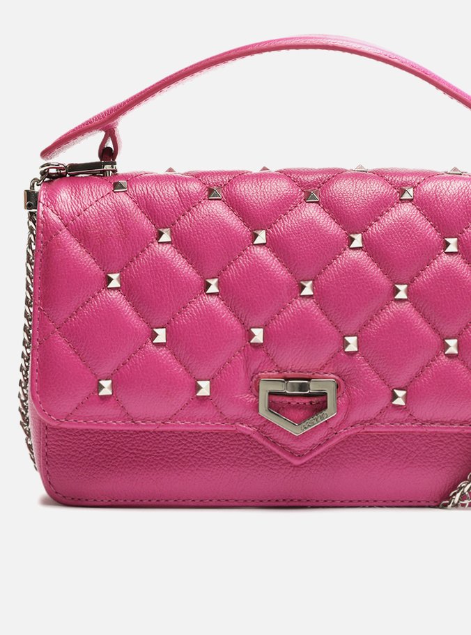 Bolsa Tiracolo Rosa Couro Thai Média